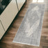 2' X 4' Gray Distressed Medallion Area Rug